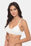 Komli Double Layered Non-Wired Medium Coverage T-Shirt Bra - White — thumbnail 4