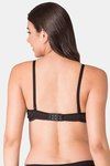 Komli Double Layered Non-Wired Medium Coverage T-Shirt Bra - Black — thumbnail 2