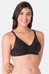 Komli Double Layered Non-Wired Medium Coverage T-Shirt Bra - Black — thumbnail 4