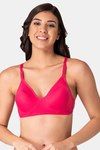 Komli Double Layered Non-Wired Medium Coverage T-Shirt Bra - Dark Pink — thumbnail 1
