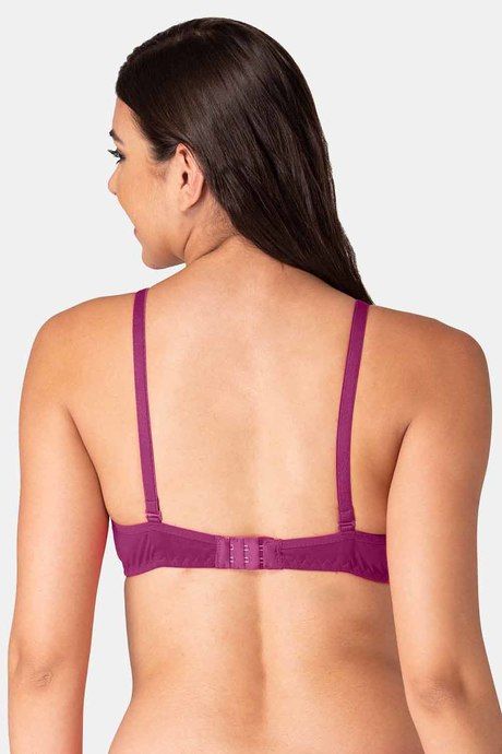 Komli Double Layered Non-Wired Medium Coverage T-Shirt Bra - Magenta — image 2