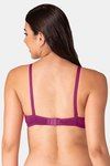 Komli Double Layered Non-Wired Medium Coverage T-Shirt Bra - Magenta — thumbnail 2