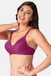 Komli Double Layered Non-Wired Medium Coverage T-Shirt Bra - Magenta — thumbnail 4