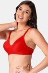 Komli Double Layered Non-Wired Medium Coverage T-Shirt Bra - Red — thumbnail 3