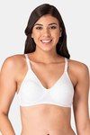 Komli Double Layered Non-Wired Medium Coverage T-Shirt Bra - White — thumbnail 1