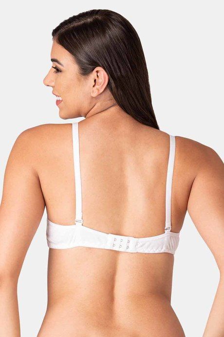 Komli Double Layered Non-Wired Medium Coverage T-Shirt Bra - White — image 2