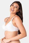 Komli Double Layered Non-Wired Medium Coverage T-Shirt Bra - White — thumbnail 3
