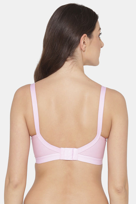 Komli Single Layered Non-Wired Full Coverage Minimiser Bra - Pink — image 2