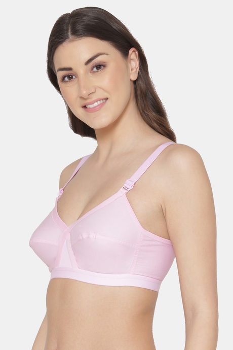 Komli Single Layered Non-Wired Full Coverage Minimiser Bra - Pink — image 3
