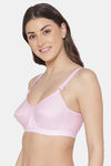 Komli Single Layered Non-Wired Full Coverage Minimiser Bra - Pink — thumbnail 3