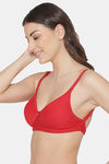 Komli Padded Non-Wired Full Coverage T-Shirt Bra - Red — thumbnail 4