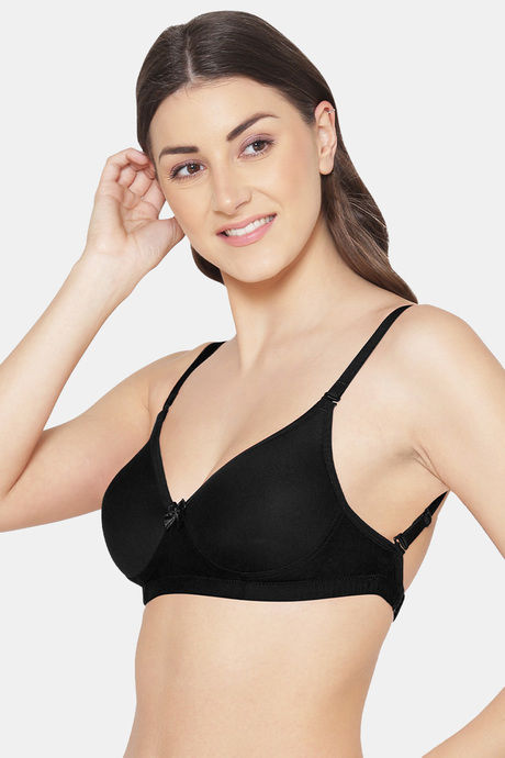 Komli Double Layered Non Wired Full Coverage Bra - Black — image 4