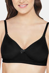 Komli Double Layered Non Wired Full Coverage Bra - Black — thumbnail 5