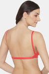Komli Double Layered Non Wired Full Coverage Bra - Coral — thumbnail 2