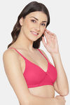 Komli Double Layered Non Wired Full Coverage Bra - Dark Pink — thumbnail 5