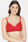Komli Double Layered Non Wired Full Coverage Bra - Red — thumbnail 1