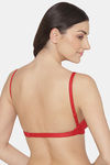 Komli Double Layered Non Wired Full Coverage Bra - Red — thumbnail 2