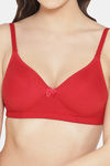 Komli Double Layered Non Wired Full Coverage Bra - Red — thumbnail 5