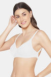 Komli Double Layered Non Wired Full Coverage Bra - White — thumbnail 5