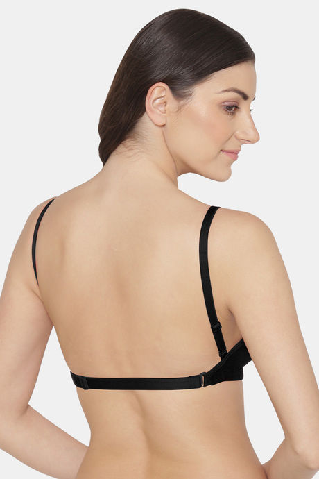 Komli Lightly Padded Non Wired Full Coverage Bra - Black — image 2