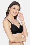 Komli Lightly Padded Non Wired Full Coverage Bra - Black — thumbnail 4