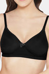 Komli Lightly Padded Non Wired Full Coverage Bra - Black — thumbnail 5