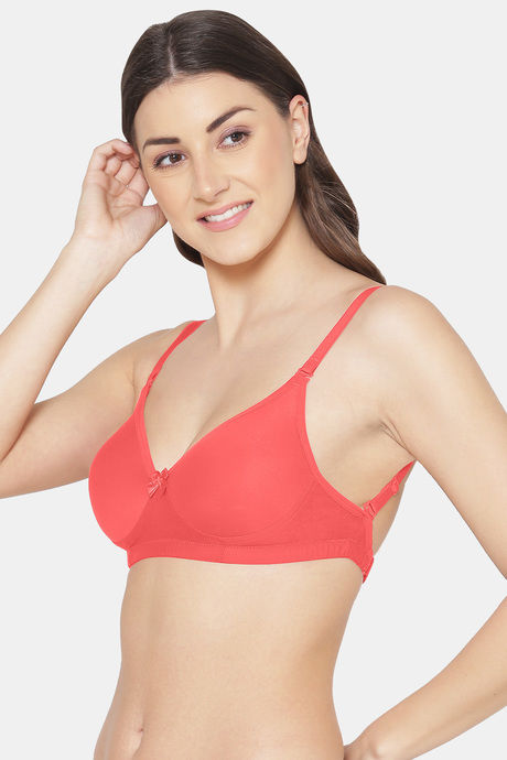 Komli Lightly Padded Non Wired Full Coverage Bra - Coral — image 5