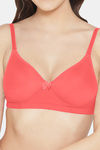 Komli Lightly Padded Non Wired Full Coverage Bra - Coral — thumbnail 6