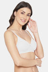 Komli Lightly Padded Non Wired Full Coverage Bra - Off White — thumbnail 4