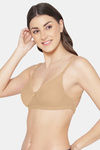 Komli Lightly Padded Non Wired Full Coverage Bra - Skin — thumbnail 5
