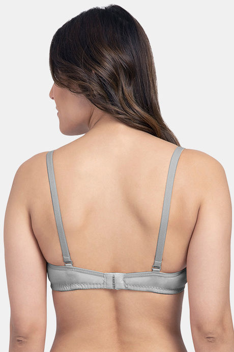 Komli Lightly Padded Non Wired Full Coverage Bra - Grey — image 2