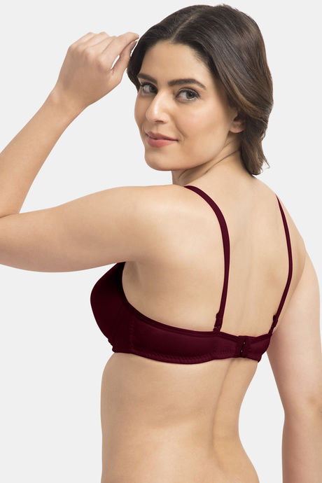 Komli Lightly Padded Non Wired Full Coverage Bra - Wine — image 5