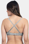 Komli Lightly Padded Non Wired Full Coverage Bra - Grey — thumbnail 2
