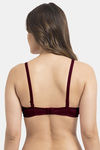 Komli Lightly Padded Non Wired Full Coverage Bra - Wine — thumbnail 2