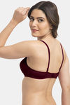 Komli Lightly Padded Non Wired Full Coverage Bra - Wine — thumbnail 5