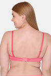 Komli Padded Non Wired Demi Coverage T-Shirt Bra - Coral — thumbnail 2