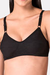 Komli Double Layered Non Wired Full Coverage T-Shirt Bra - Black — thumbnail 5