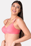 Komli Double Layered Non Wired Full Coverage T-Shirt Bra - Coral — thumbnail 4