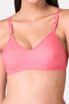 Komli Double Layered Non Wired Full Coverage T-Shirt Bra - Coral — thumbnail 5