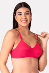 Komli Double Layered Non Wired Full Coverage T-Shirt Bra - Dark Pink — thumbnail 3