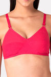 Komli Double Layered Non Wired Full Coverage T-Shirt Bra - Dark Pink — thumbnail 5