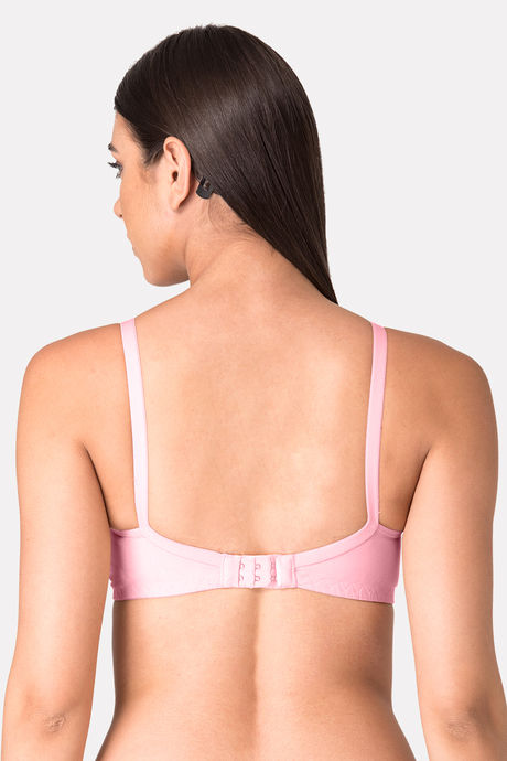 Komli Double Layered Non Wired Full Coverage T-Shirt Bra - Pink — image 2