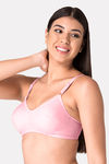 Komli Double Layered Non Wired Full Coverage T-Shirt Bra - Pink — thumbnail 4