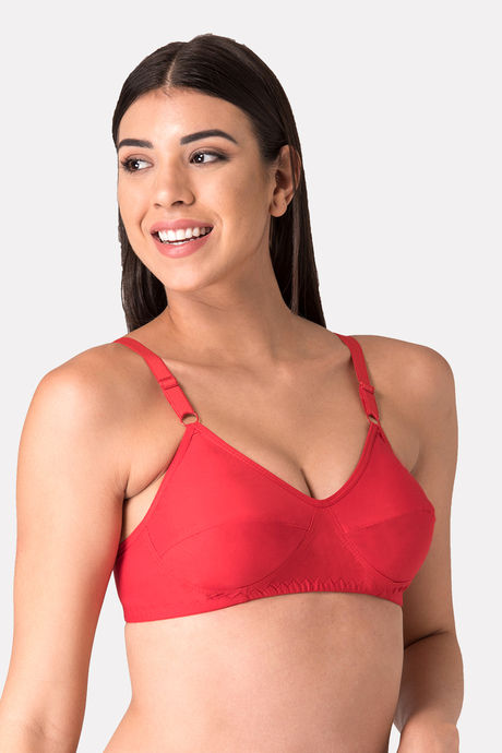 Komli Double Layered Non Wired Full Coverage T-Shirt Bra - Red — image 3
