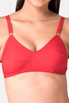 Komli Double Layered Non Wired Full Coverage T-Shirt Bra - Red — thumbnail 5