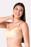 Komli Double Layered Non Wired Full Coverage T-Shirt Bra - Skin — thumbnail 4
