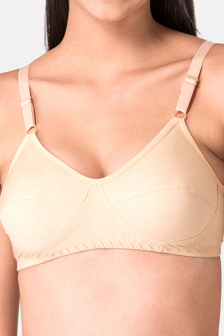 Komli Double Layered Non Wired Full Coverage T-Shirt Bra - Skin — image 5