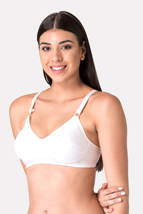 Komli Double Layered Non Wired Full Coverage T-Shirt Bra - White — image 4