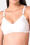 Komli Double Layered Non Wired Full Coverage T-Shirt Bra - White — thumbnail 5