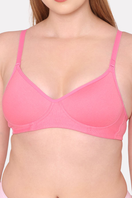 Komli Padded Non Wired Full Coverage T-Shirt Bra - Baby Pink — image 4